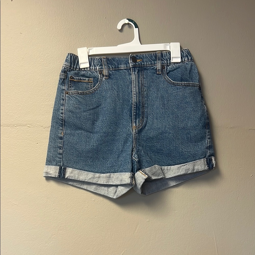 Garage Blue Jean Shorts High-Waisted Cuffed
